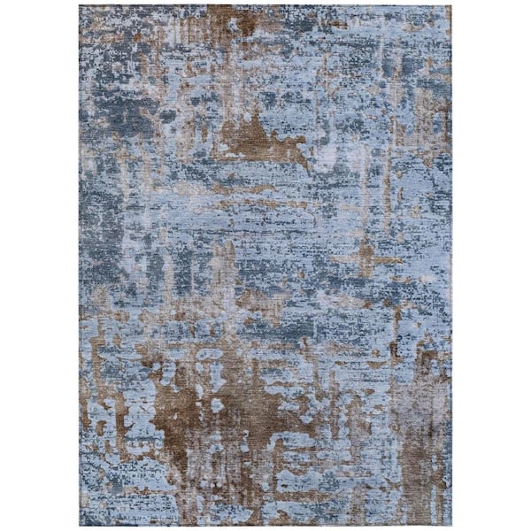 Chantille Machine Washable Indoor/Outdoor Abstract ACN2750 Blue 5 ft. x 7 ft. 6 in. Area Rug