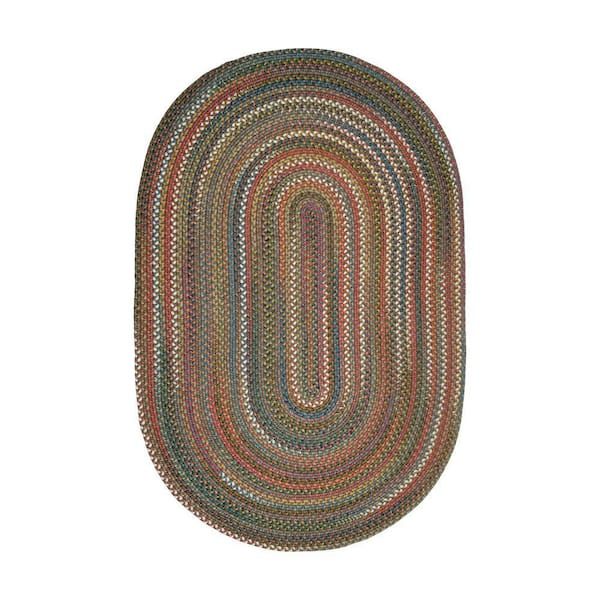 Bouquet Bronze 5 ft. x 8 ft. Oval Indoor/Outdoor Braided Area Rug