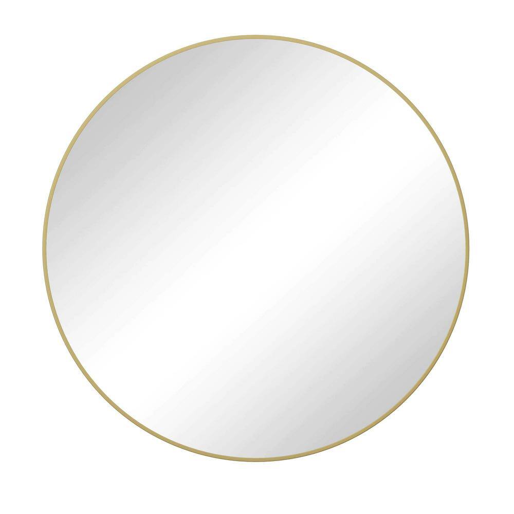 48 in. W x 48 in. H Oversized Big Size Round Framed Wall Mounted Bathroom V