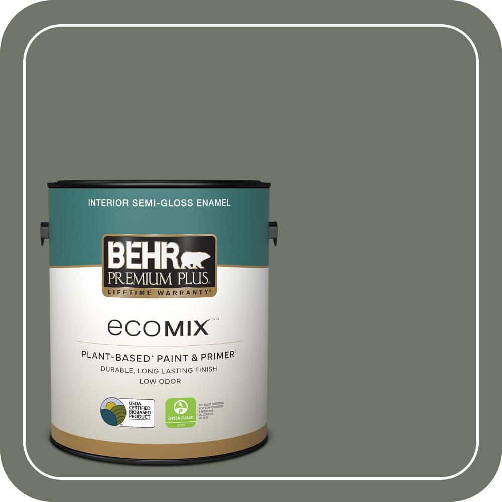 1 gal. #BXC-72 Evergreen Trail Semi-Gloss Enamel EcoMix Plant-Based Interior Paint & Primer price history on PriceWatchPro