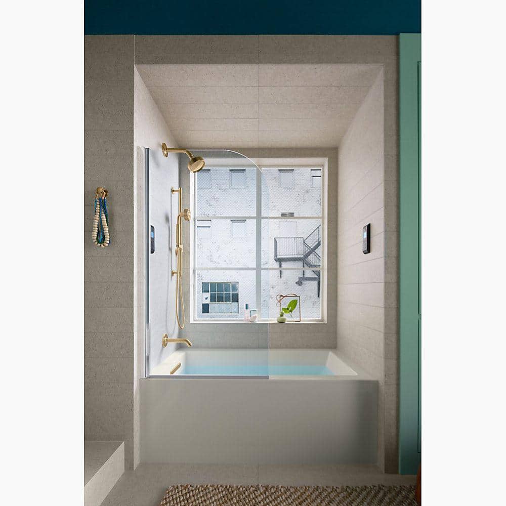 White Acrylic Alcove Bathtub with Integral Apron