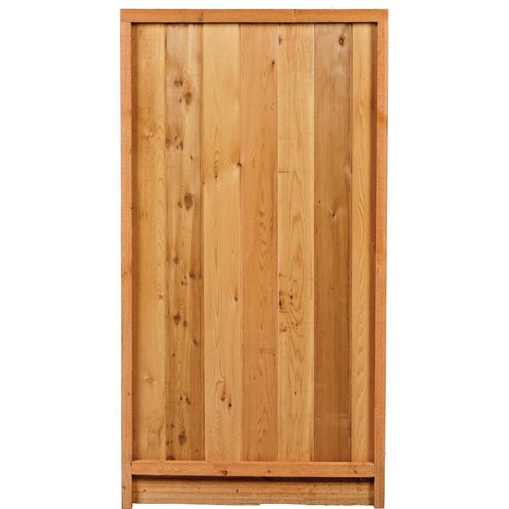 3 ft. x 6 ft. Premium Western Red Cedar HeavyDuty Solid Fence Gate