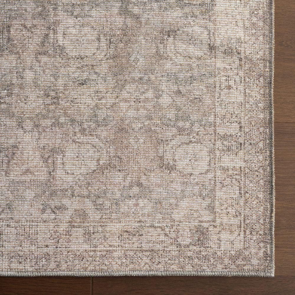 Delphi Dark Beige Rectangular Synthetic Area Rug, 6' 7" x 9'