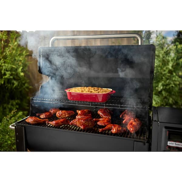 Weber Smoque XL Wood Pellet Grill and Smoker in Black with Grill Cover
