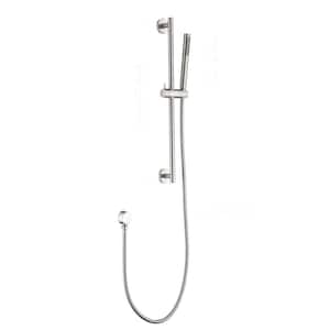 8.5 in. 1-Jet Eco-Performance Handheld Shower Tower with 28 in. Slide Bar and 59 in. Hose in Brushed Nickel