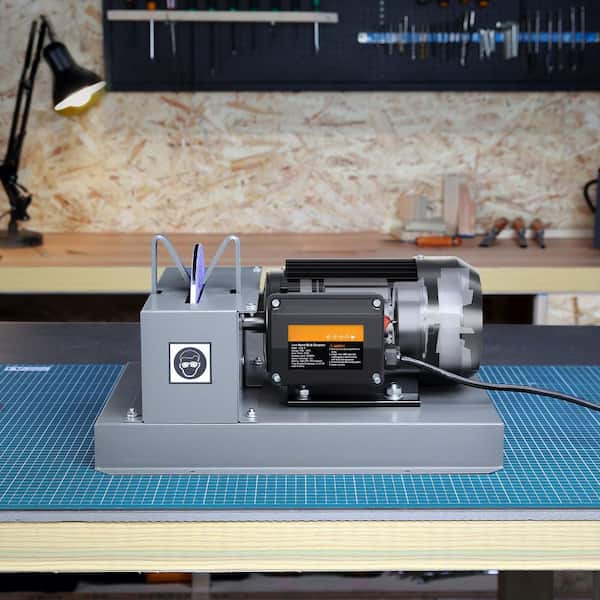 Lawn Mower Blade Sharpener, 2/3HP 500W Lawnmower Blade Grinder with 7-in. Ceramic Grinding Wheel, Bench Mower Machine
