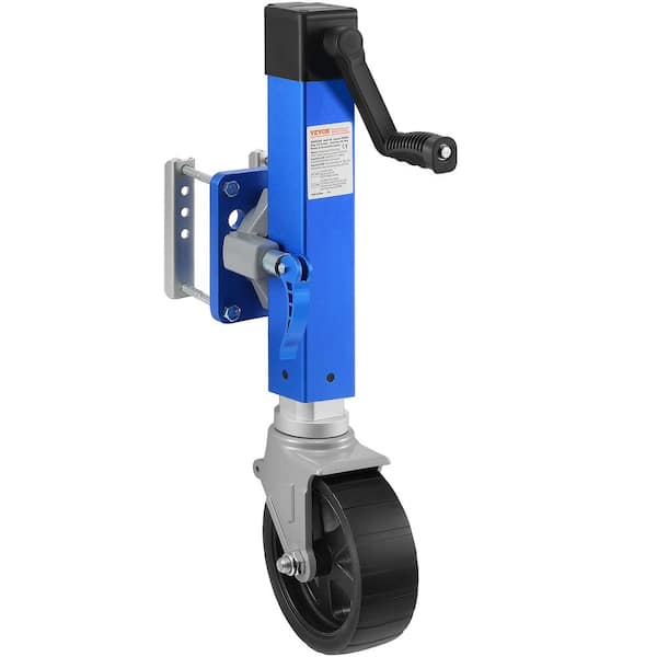 VEVOR Trailer Jack with Wheel, 1600 lbs. Heavy Duty Swivel Boat Trailer Jack, 10 in. Lift, Bolt-on Trailer Tongue Jack