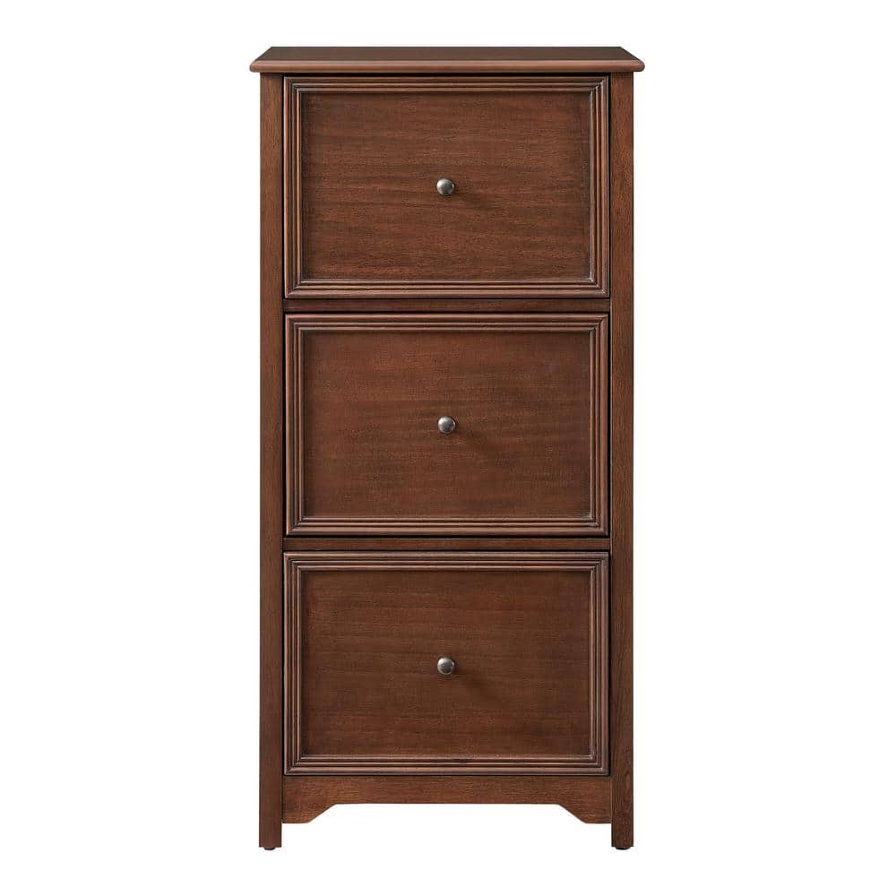 Home Decorators Collection Bradstone 3 Drawer Walnut Brown Wood File Cabinet -  JS-3414-C