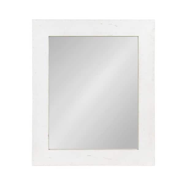 Kate and Laurel Medium Rectangle White Classic Mirror (36 in. H x 30 in. W)