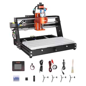 CNC Router Machine, 60 Watt, Control Wood Engraving Carving Milling Machine Kit, 11.8 in. L x 7.87 in. W x 2.36 in. H