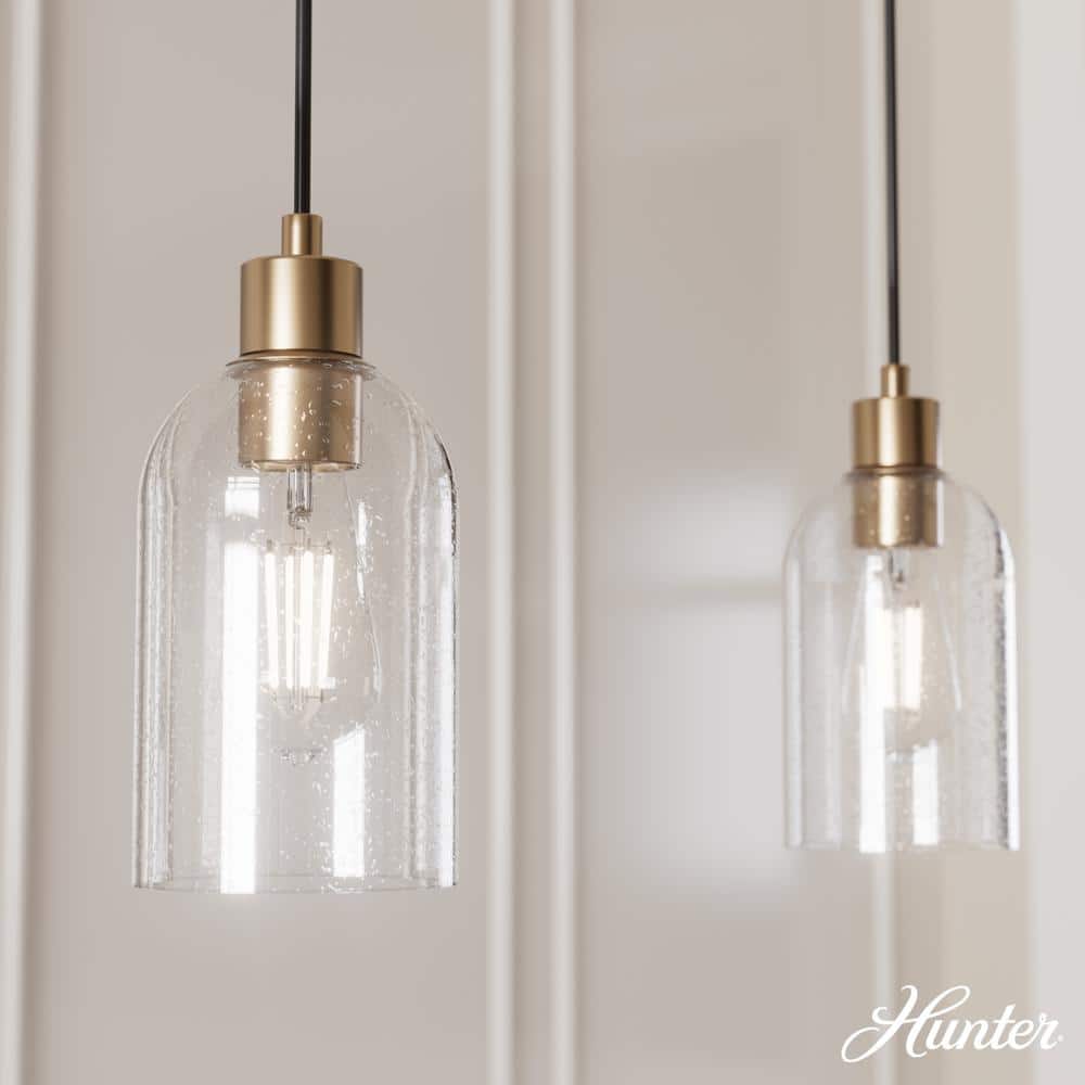 Lochmeade 60-Watt 1-Light Alturas Gold Island Mini Pendant Light with Clear Seeded Glass Shade, Bulb Not Included price history on PriceWatchPro