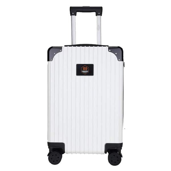 Mojo Houston Dynamo FC 21 in. Exec 2-Toned Carry on Spinner Luggage- White