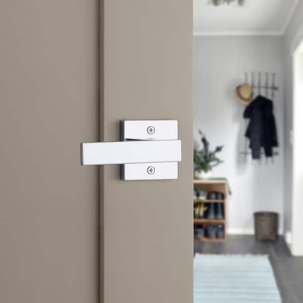 Kwikset Singapore Square Polished Chrome Half-Dummy Door Handle