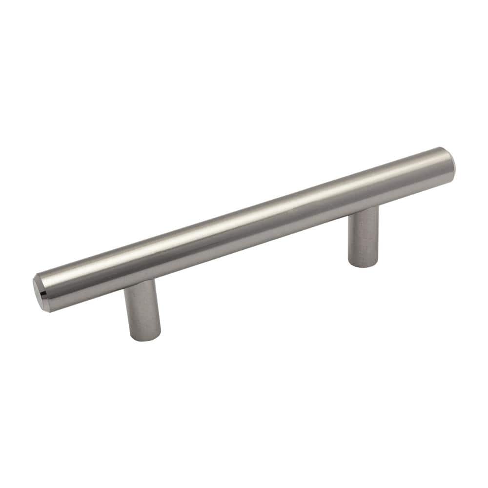Brushed Nickel Modern Cabinet Drawer Pull Handle with Mounting Hardware