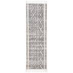 Chenoa Striped Tribal Tassel Ivory 3 ft. x 10 ft. Runner