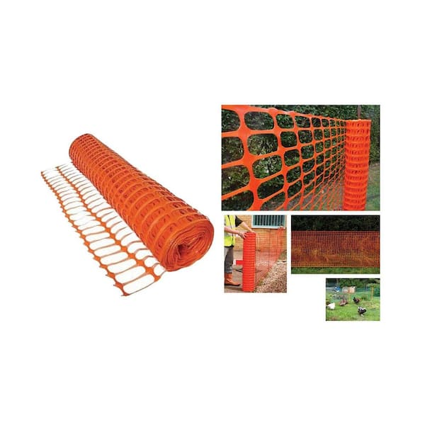 Houseables Plastic Mesh Fence, Construction Barrier Netting, Black, 4'x100'  Feet, 1 Roll, Garden Fencing, Fences Wrap, Above Ground, for Snow