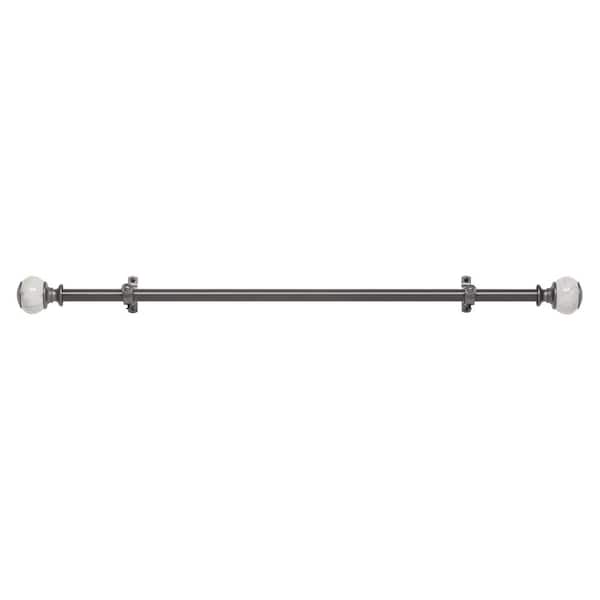 Achim Camino Estate 28 in. to 48 in. Decorative Rod and Finial in Grey