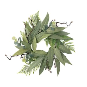 24" Artificial Eucalyptus Mix Mini Wreath