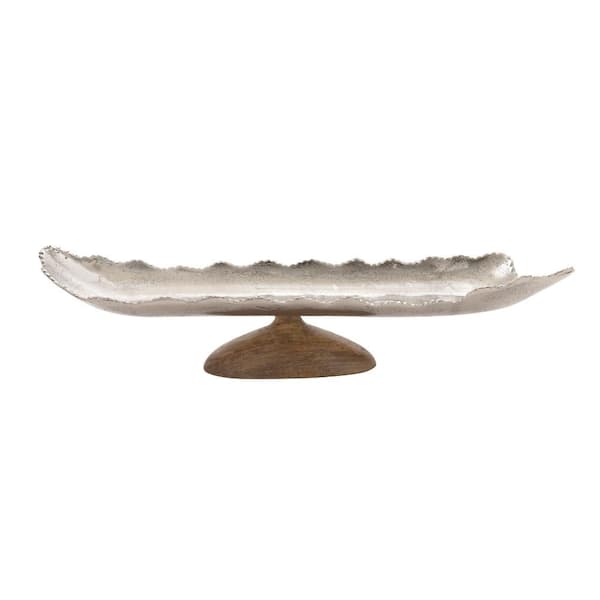 Litton Lane Silver Aluminum Contemporary Tray
