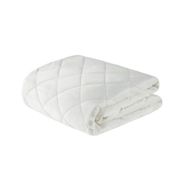 Beautyrest Luxury Ivory Quilted Mink 60 in. x 70 in. 12 lbs. Weighted Blanket