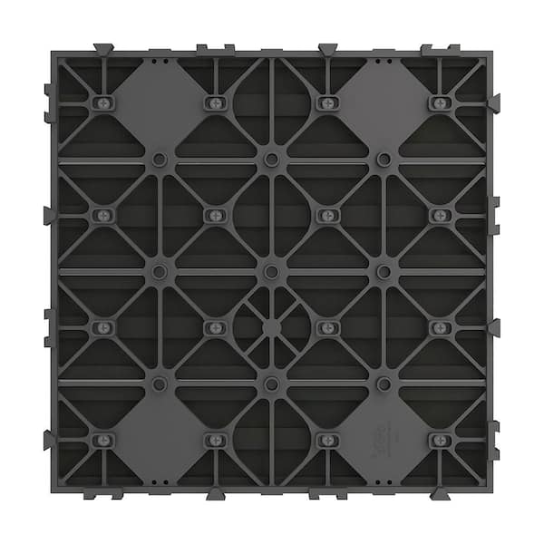 Ultra Shield Naturale 1 ft. By 1 ft. Quick Deck Outdoor Composite Deck Tile In Indian Ebony (10 Sq. ft. Per Box)