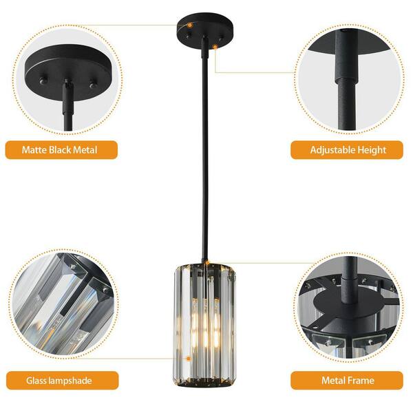 ZHLWIN Home Lighting 40 watts 2-Light Modern Black Pendant Design