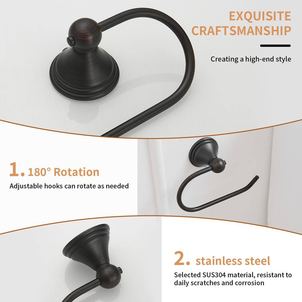 Black Zinc Alloy Wall Mounted Toilet Paper Holder