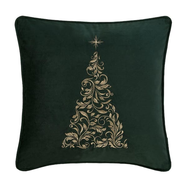 Unbranded Spirit Evergreen Polyester Square Decorative Throw Pillow 18 x 18 in.