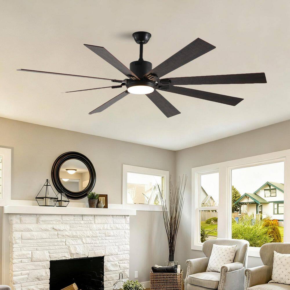 72 in. Indoor Integrated LED Retro Elegant Black Ceiling Fan Lighting with 8 Plywood Blades price history on PriceWatchPro