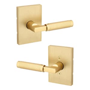 Prava Satin Brass Hall/Closet Door Lever