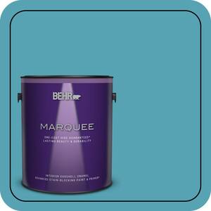 BEHR MARQUEE 1 gal. #M470-5 Explorer Blue One-Coat Hide Satin