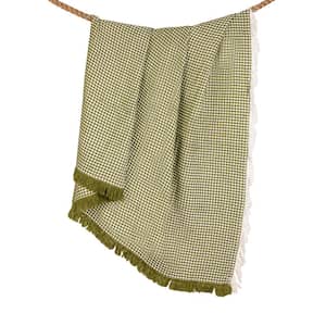 Eros Avocado Green Throw Blanket, 50 in. x 60 in.