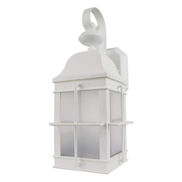 SOLUS Sedona 1-Light White LED Outdoor Wall Lantern Sconce (1-Pack)