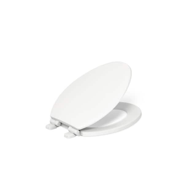 Elongated Quiet-Close Toilet Seat in White