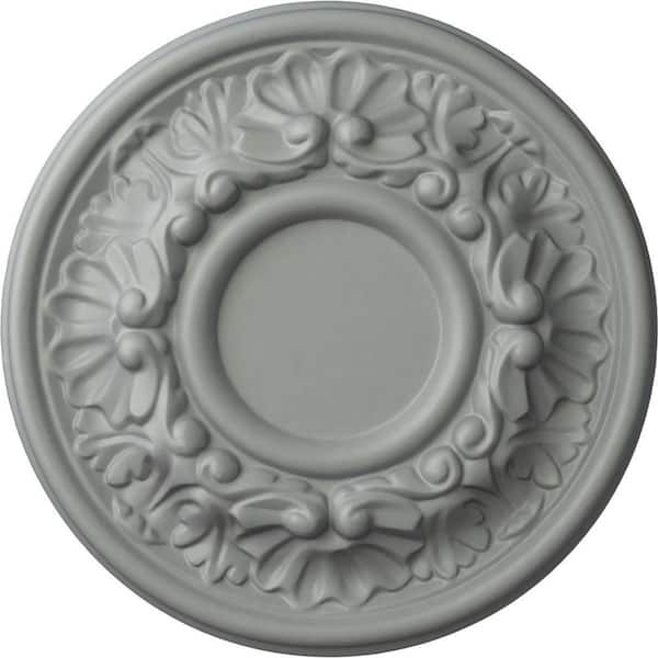 Ekena Millwork 7-1/2" x 1-1/8" Pessa Urethane Ceiling Medallion (Fits Canopies upto 2-1/2"), Primed White