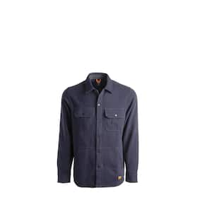 Mill River Men's Medium Dark Navy Fleece Shirt Jacket Button Down