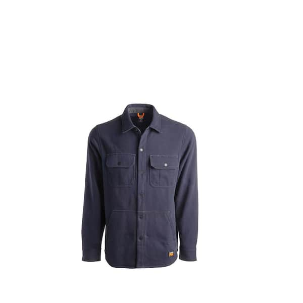 Timberland PRO Mill River Men's XL Dark Navy Fleece Shirt Jacket Button Down