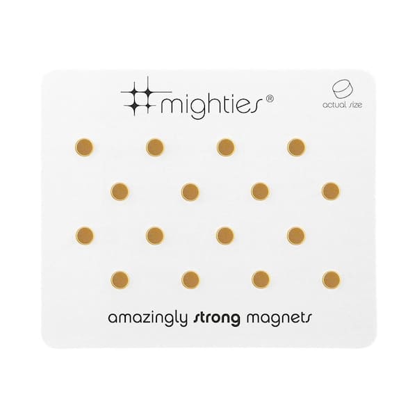 Three by Three Mighties Magnets, Golden (16-Pack)