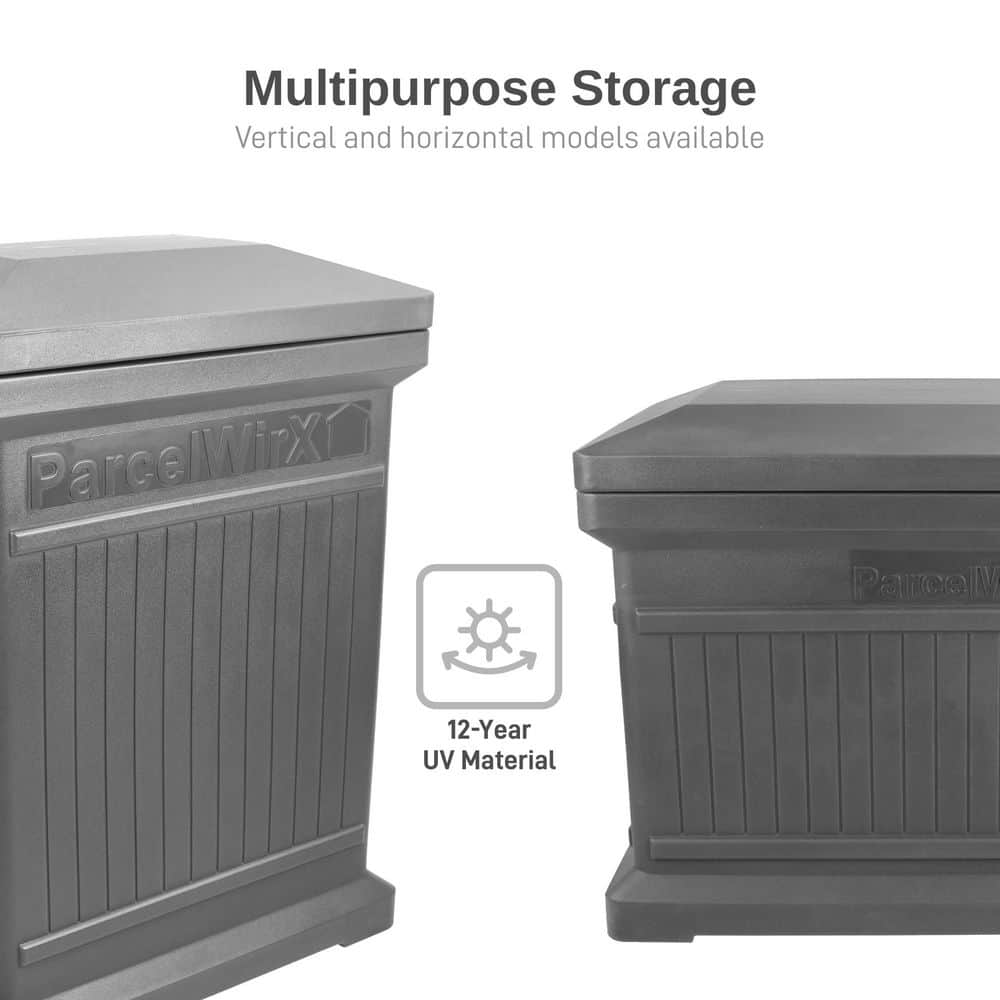 Graphite Vertical Plastic Package Delivery Box