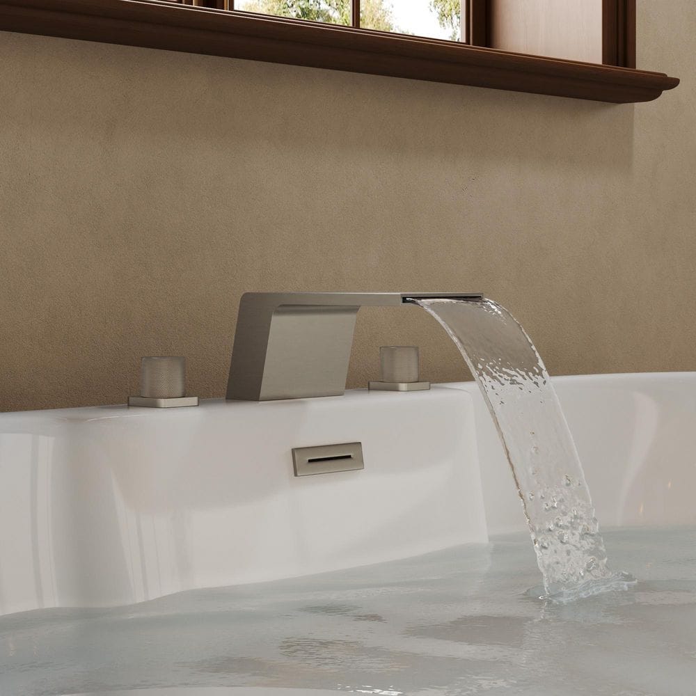 GRANDJOY SerenityStream Widespread Double Handle Deck Mounted