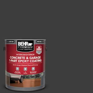 1 gal. #PPF-59 Raven Black Self-Priming 1-Part Epoxy Satin Interior/Exterior Concrete and Garage Floor Paint