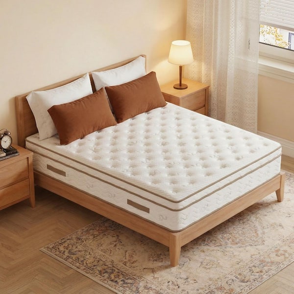 King Medium Firm 12 in. Pillow Top Cooling Gel Hybrid Mattress with Certipur-US Certified Foam