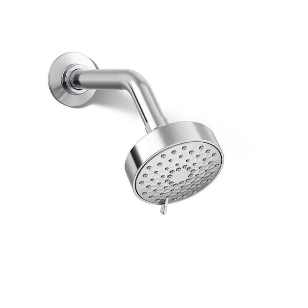 KOHLER Awaken G90 3-Spray Patterns 2.5 GPM 3.56 in. Wall Mount Fixed Shower Head in Polished Chrome