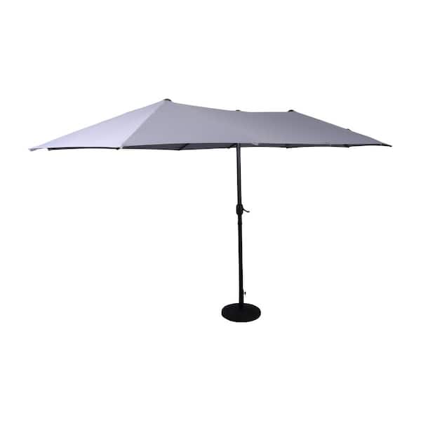Carnegy Avenue 15 ft. Commercial Market Patio Umbrella in Gray