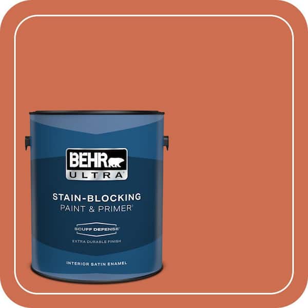 BEHR ULTRA 1 gal. #M180-6 Tiki Torch Extra Durable Satin Enamel Interior Paint & Primer