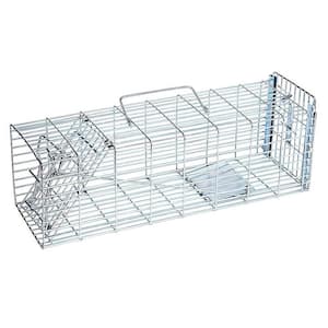 LifeSupplyUSA Heavy Duty Catch Release Small Live Humane Animal Cage Trap for Squirrels, Chipmucks, Rabbits, Skunks 18x5x5