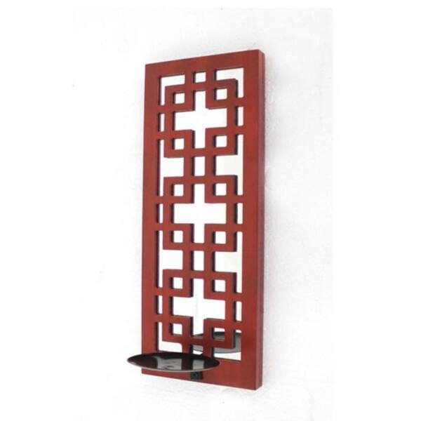 Unbranded Mariana Red Vintage Wood Candle Sconce