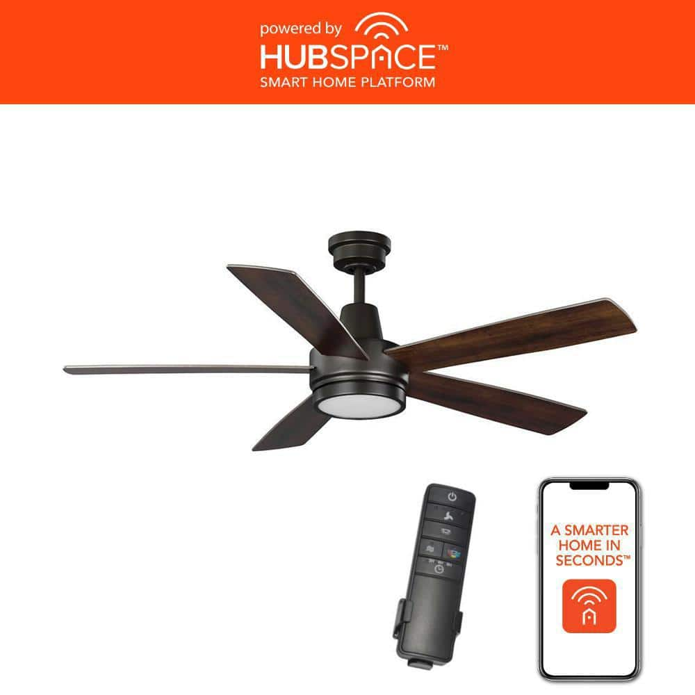 UPC 082392521325 product image for Fanelee 54 in. White Color Changing LED Bronze Smart Ceiling Fan with Light Kit  | upcitemdb.com