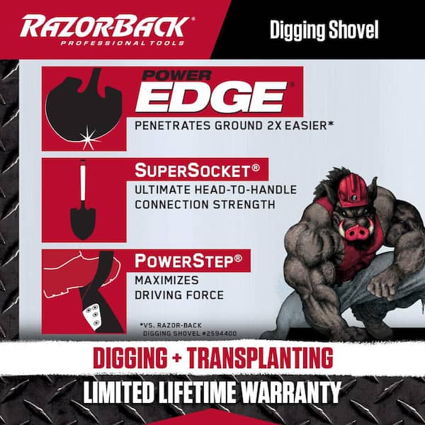 PowerEdge 48 in. Fiberglass Handle Super Socket Digging Shovel