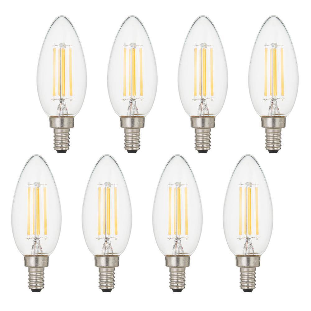 Dimmable Clear Glass LED Edison Bulbs, Soft White, Set of 8